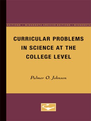 cover image of Curricular Problems in Science at the College Level